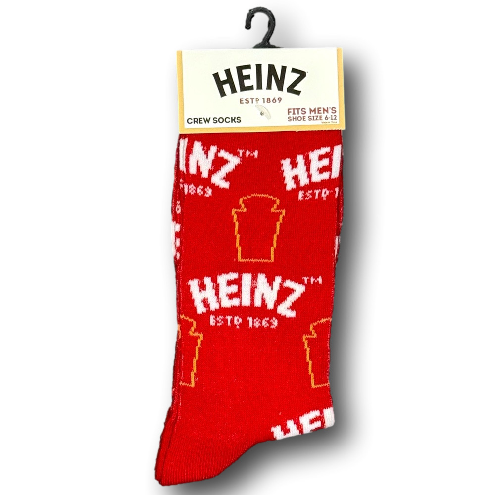 3/$20 Heinz Tomato Ketchup Funny Novelty Crew Socks - NWT
